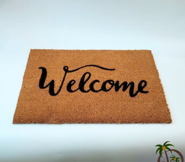 Thảm chùi chân chống trượt in Welcome
