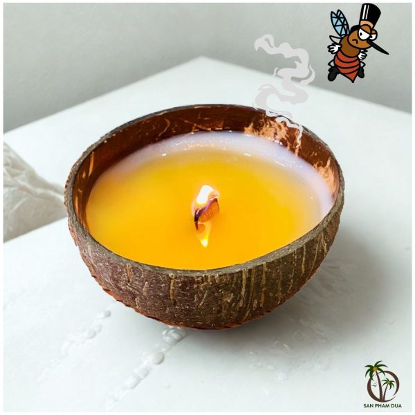 Nến Thơm Gáo Dừa Mùi Hương Đuổi Muỗi