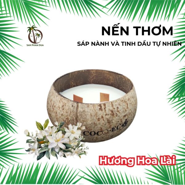 Nến Thơm Tinh Dầu Hoa Lài, Dịu Nhẹ, Sảng Khoái - Hình ảnh 5