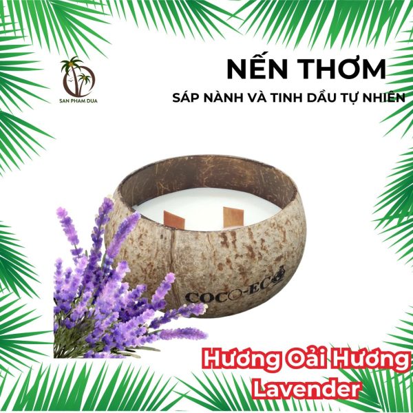 Nến Thơm Hương Tinh Dầu Hoa Oải Hương, Giúp Cải Thiện Giấc Ngủ - Hình ảnh 4