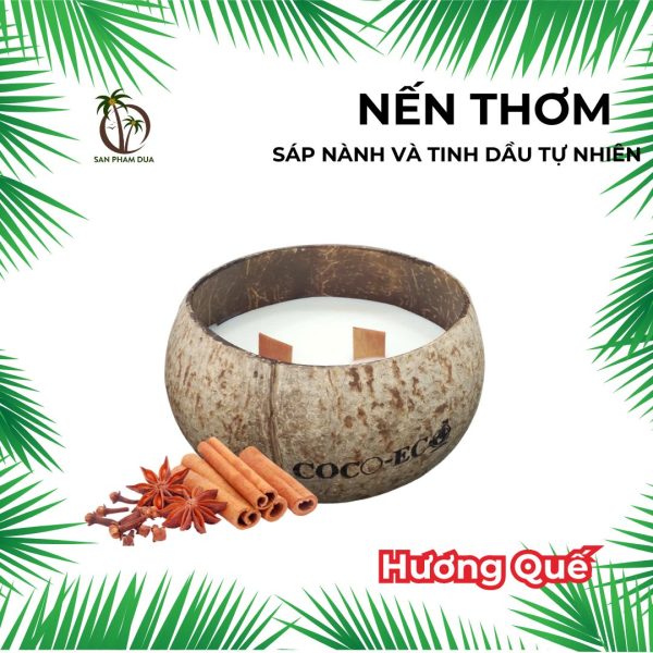 Nến Thơm Hương Tinh Dầu Quế Dịu Nhẹ Ít Mùi, Thanh Sạch Không Khí - Hình ảnh 4