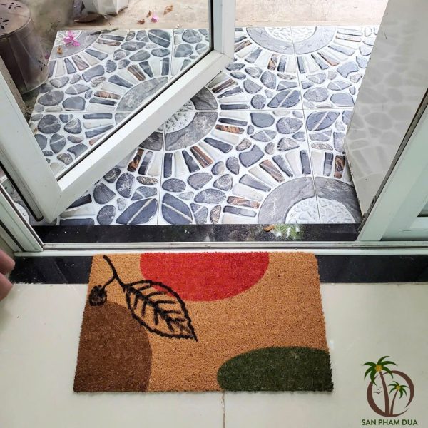 Thảm Chùi Chân In Lá Có Đế Chống Trượt - Hình ảnh 2
