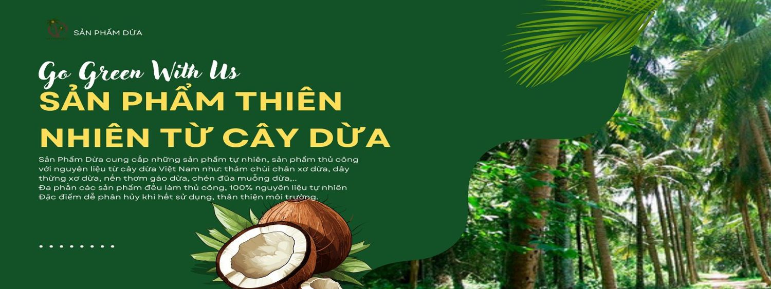 Sản phẩm dừa banner wed